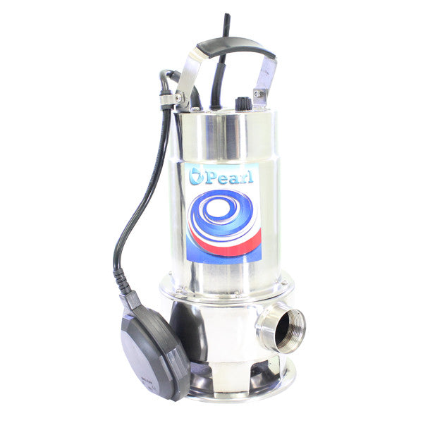 Bomba de Agua Eyectora de Drenaje para Aguas Sucias en Acero Inoxidable de 1 Hp, Pearl