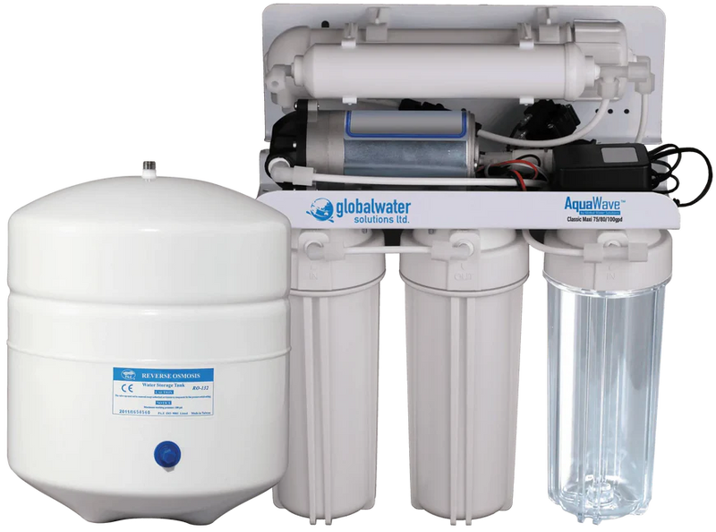 Sistema de Filtración Inversa de 75 GPD con Tanque, Global Water