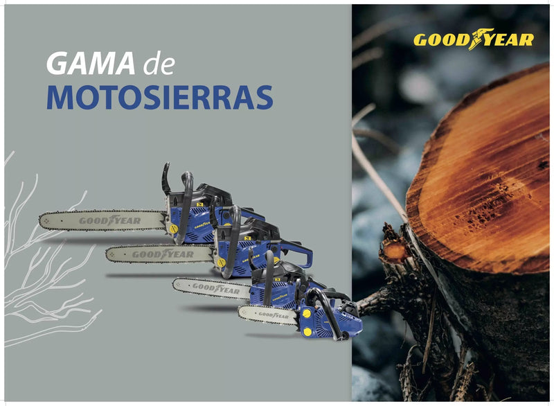 Motosierra a Gasolina de 2,1 a 3,2 Hp, Goodyear