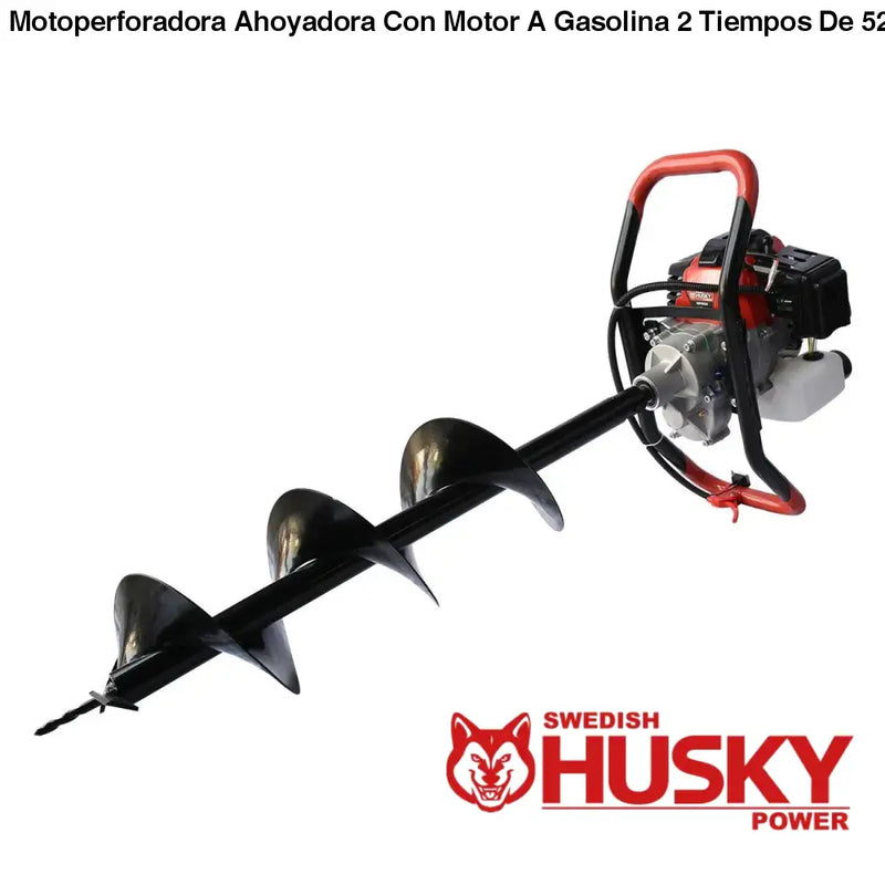 Motoperforadora con Motor a Gasolina 2 Tiempos de 52 cc, Husky