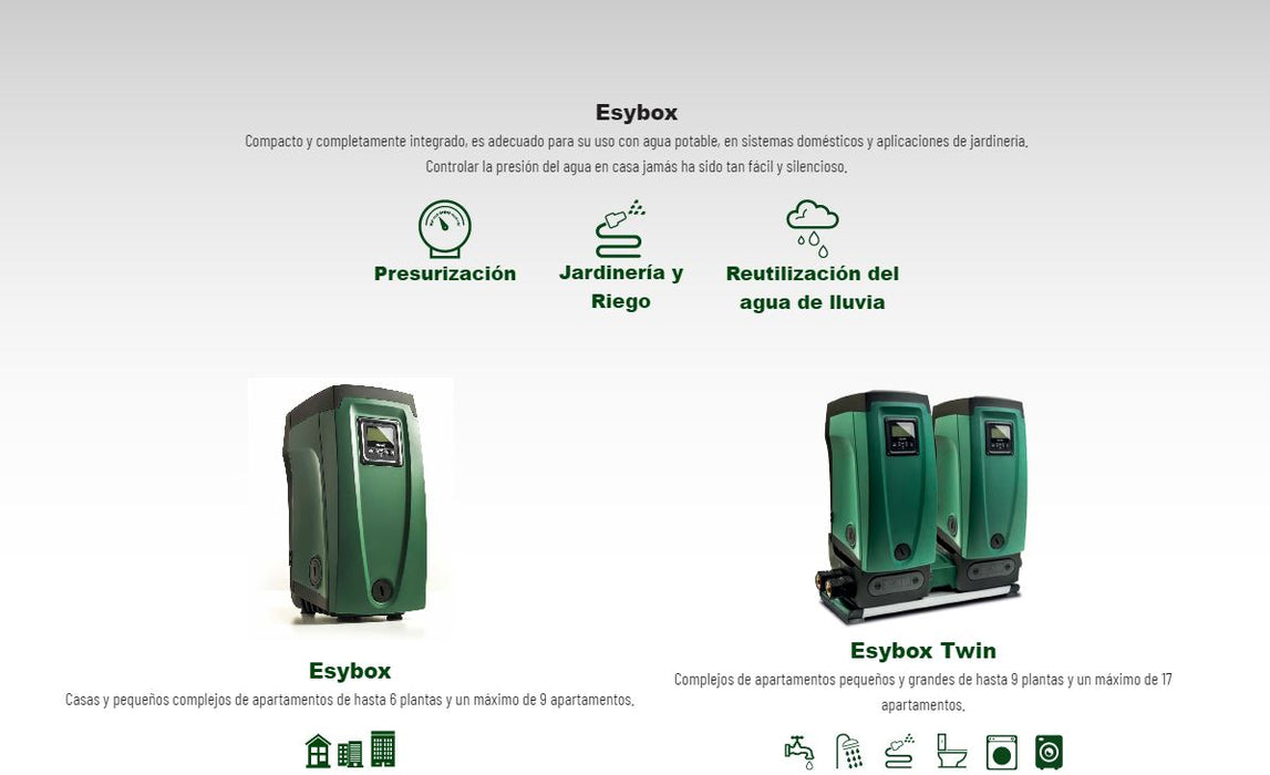 Bomba de Agua de Presión Constante Electrónico Esybox de 2 Hp, DAB